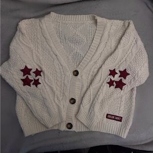 Taylor Swift Red Knitted Oversized Cardigan